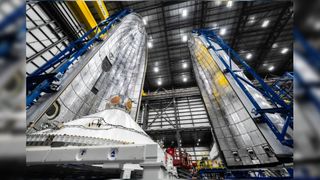 Искатель полезной нагрузки Blue Origin Blue Ring с массивными обтекателями ракеты.