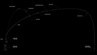 Профиль полета испытательной ракеты SpaceX Starship Flight 7 с возвращением ее сверхтяжелого ускорителя на стартовую площадку и мягкой посадкой корабля в Индийском океане.